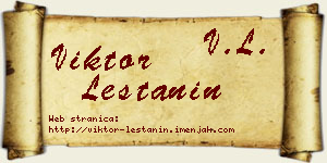 Viktor Leštanin vizit kartica